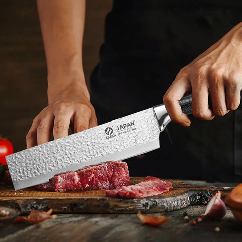 Stainless steel chef's knife, sharp kitchen cutting knife, fruit and vegetable peeler high-hardness meat and fruit cutting knife