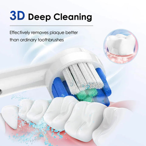 Intelligent Rotating Electric Toothbrush Rechargeable Rotary Brush Compatible with Oral B Replacement Electric Brush Heads