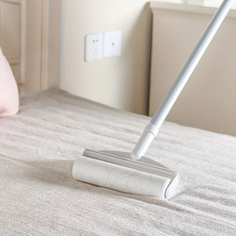 Pet Hair Removal Roller with 49" Adjustable Long Handle – Efficient Lint and Dust Cleaning Tool for Home, Sofa, and Pet Surfaces