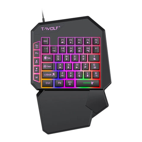 Mechanical Gaming Keyboard Kit 5 In 1 Set One Hand Keyboard 5D Mechanical Gamer Mouse Converter Mobile Game Pro Converter
