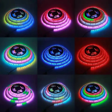 Ws2812B Rgbic Led Strip Light 5V Usb Wall Home Rgb Light Strip Controller App Bluetooth Control 1-30M Flexible Ribbon Lamp Diode