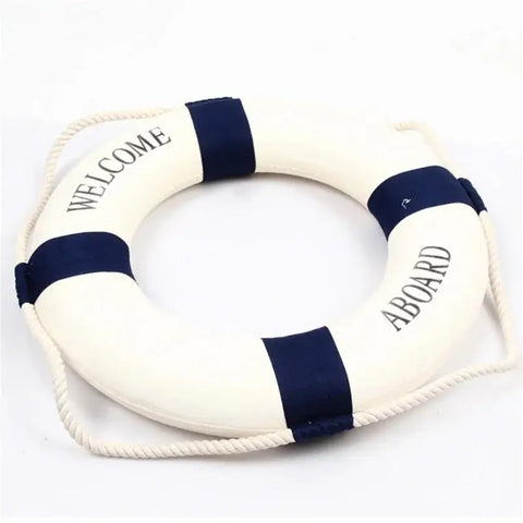 Welcome Decorative Red Blue Life Buoy Home Marine Beach Wall Decoration Life Buoy Crafts Living Room Decoration