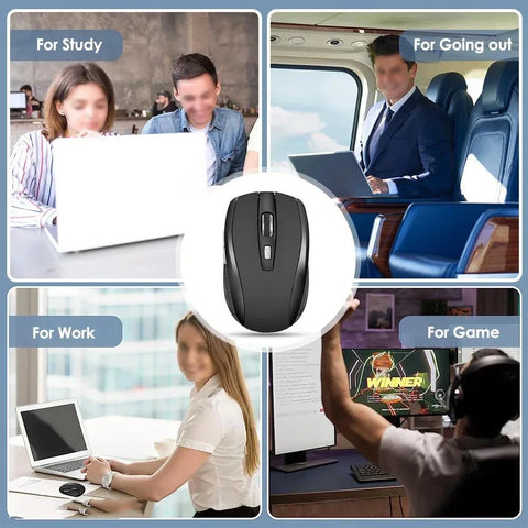 Bluetooth 5.2 Mouse 2.4G Wireless Mouse Dual-Mode Silent Mouse Rechargeable Gaming Mouse 800/1200/1600DPI For PC Computer Laptop