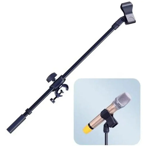 55cm Adjustable Rotating Microphone Stand Crossbar Arms Mic Clip Phone Holder Extension Bracket Designed 3/8 Thread Cross Bar