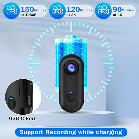 HD Action Camera Mini 4K WiFi Wireless Magnetic Portable POV Cam 1080P  Portable Vlog Video Bodycam for Helmet Motorcycle Sports