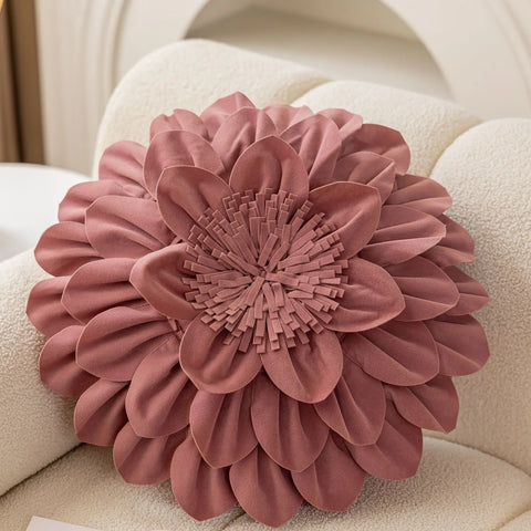 Flower Velvet Cushion Cover Luxury Handmade Splicing Petal Pillow Cover For Living Room Sofa Office Waist Back Cover Pillowcase