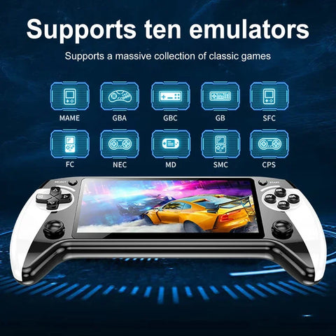 3000 Games X9 Handheld Video Game Console 5.5inch Screen Retro Video Game Player Built in 10 Emulators Support NES GBA GBC Gift