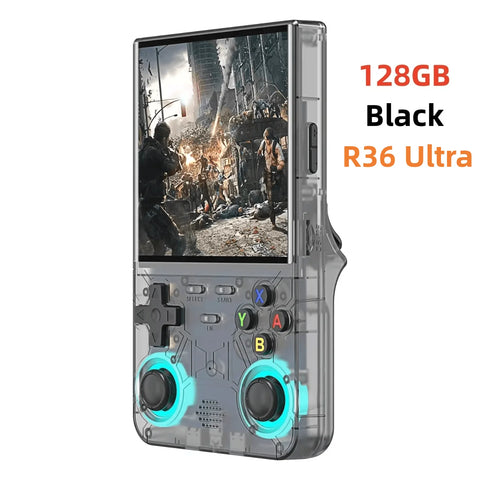 R36S R36 Ultra Handheld Retro Video Game Console IPS Screen 128GB Games Portable Pocket Player Linux System R36Ultra R36 PRO