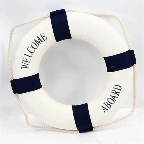 Welcome Decorative Red Blue Life Buoy Home Marine Beach Wall Decoration Life Buoy Crafts Living Room Decoration