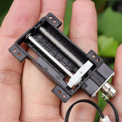 Mini 6mm Stepper Motor Stroke 30mm Slider Screw Stepper Motor 2-Phase 4-Wire Linear Actuator Micro Stepping Motor with Slider