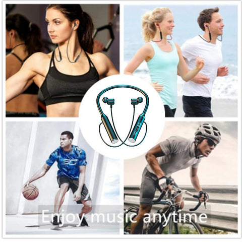 Wireless Bluetooth Earphones Neckband Headphones Gaming Stereo Sports Headset Halter Waterproof Magnetic Earbud with LED Display