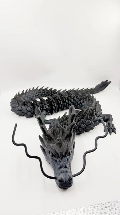 3D Printed Gemstone 90CM Dragon Model Animal Action Toy Desktop Decoration High Beauty Birthday Gift