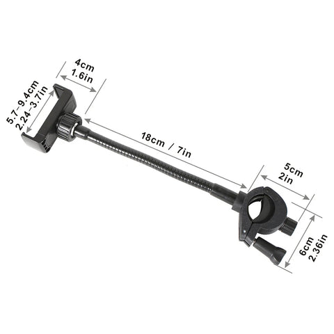 Mic Stand Phone Holder Hands-Free Adjustable Mic Stand Holder Gooseneck Pole Phone Music Stand Holder for Drum Mobile Phone