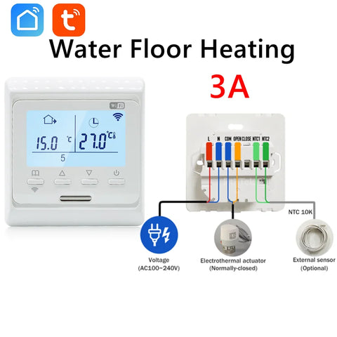 Smart Thermostat Tuya WiFi Home Electric Floor Heating Temperature Controller Water Gas Boiler Remote Voive Alexa Google Yandex