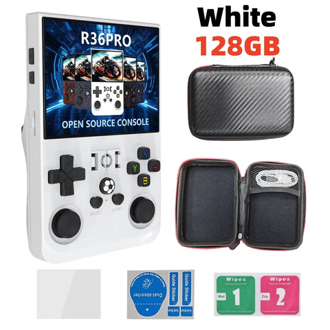 R36S R36 Ultra Handheld Retro Video Game Console IPS Screen 128GB Games Portable Pocket Player Linux System R36Ultra R36 PRO
