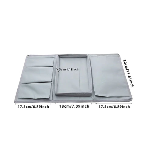Sofa Storage Bag Living Room Sofa Armrest Organizer for TV Remote Control Cellphone Hanging Coffee Cup Tissue Storage Tray