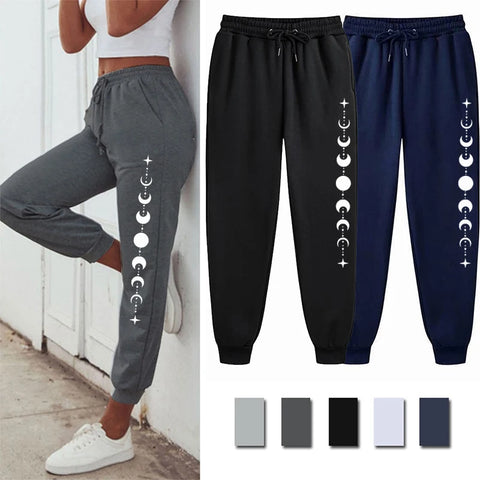 Women Casual Letter Printing Joggers Autumn Winter Drawstring Casual Pants Fleece Sweatpants Workout Running Gym Fitness Trouser