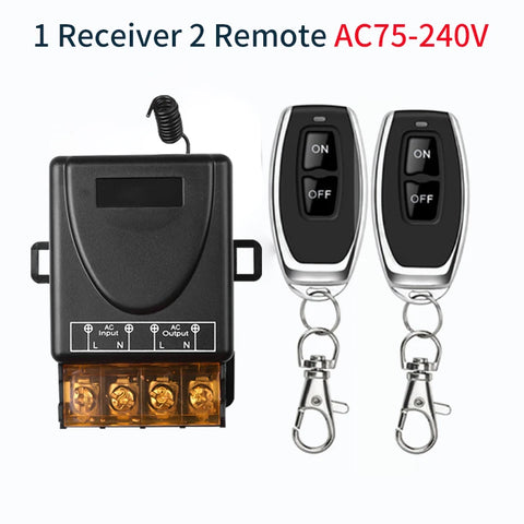 RF 433Mhz Smart Switch Wireless Remote Control Switch AC 75-220V 30A High Current Relay for Water Pump Motor Lights Door Access