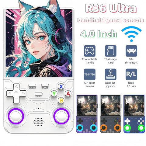 R36S R36 Ultra Handheld Retro Video Game Console IPS Screen 128GB Games Portable Pocket Player Linux System R36Ultra R36 PRO