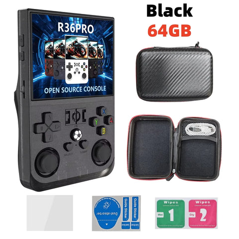 R36S R36 Ultra Handheld Retro Video Game Console IPS Screen 128GB Games Portable Pocket Player Linux System R36Ultra R36 PRO