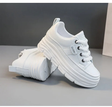 Chunky Sneakers Women 2025Spring Platform Designer Casual Shoes Comfortable Softsole Waterproof Vulcanize Shoes Zapatillas Mujer