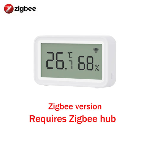 Tuya Zigbee WiFi Temperature Humidity Sensor with External Probe Thermometer Hygrometer APP Remote Control Workwith SmartLife