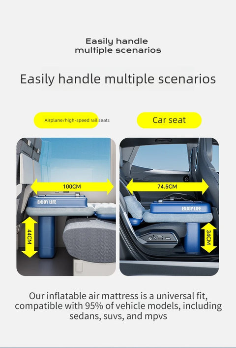 Inflatable Toddler Airplane Bed & Car Seat Extender Portable Kids Travel Mattress for Flying & Road Trips Sleeping Cushion