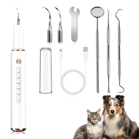 Cat Dog Dental Cleaner For Teeth Tartar Remover Waterproof IPX6 Five Modes Dental Teeth Scaler For Pet Dental Cleaning Equipment