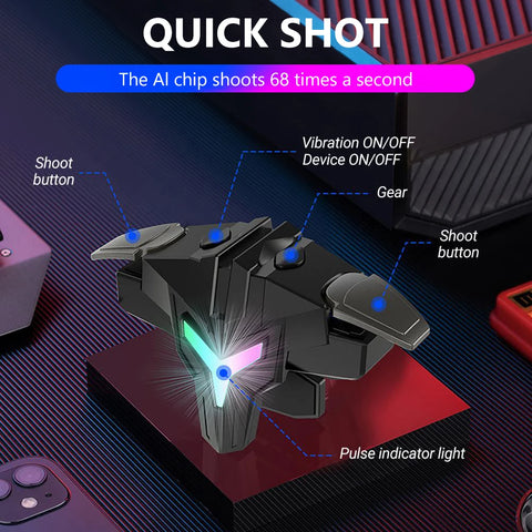 A1 Mobile Game Trigger for PUBG Phone Gaming Controller Gamepad Joystick Aim Shooting Triggers 4 Finger for PUBG Mobile Phone