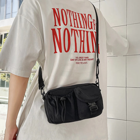 Trendy Sports Crossbody Bag, Workwear Style Design, Single Shoulder Bag, Multifunctional and Lightweight Portable Chest Bag