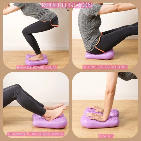 Mini Pedal Stepper Exercise Machine Inflatable Foot Stepper Indoor Core Training, Fat Reducing Machine Home Office Gym Trainer