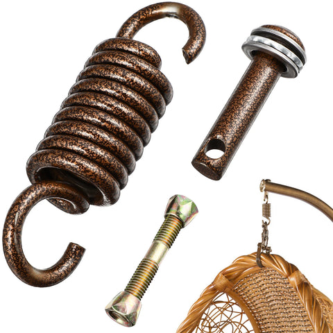 1 Set Stainless Steel Hammock Replacement Hook Spring Buckle Kit With Screw Bolt Durable Hanging Chair Fitting Parts For Porch
