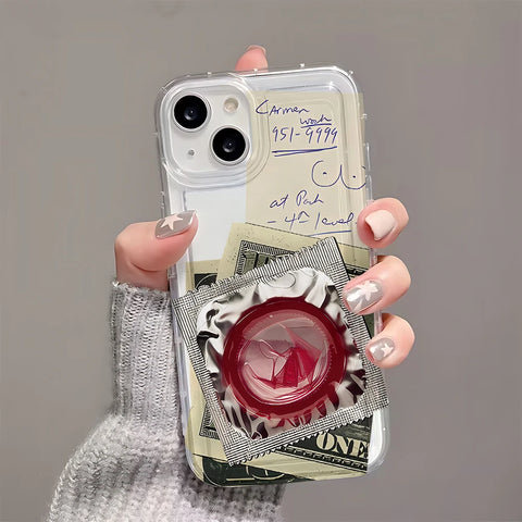Funny Sexy Parody Toys Phone Case for iPhone 16 15 14 13 12 11 Pro Max 7 8 Plus X XR XSMax Airbag Anti Fall Clear Back Cover