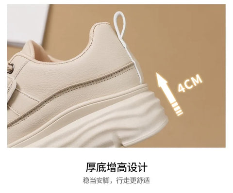 Chunky Sneakers Women 2025Spring Platform Designer Casual Shoes Comfortable Softsole Waterproof Vulcanize Shoes Zapatillas Mujer