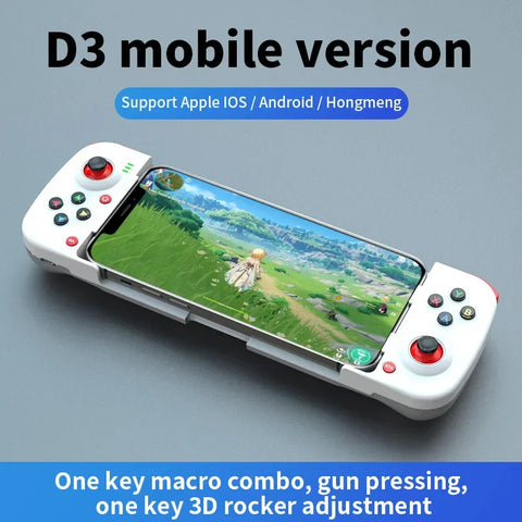 Wireless BT 5.0 Stretchable Game Controller For Mobile Phone Android IOS Gamepad Joystick Retractable Gamepad for PS4 Switch PC