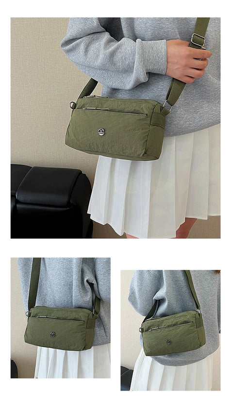 Crossbody bag for ladies - new trendy canvas shoulder bag that is versatile and fashionable, lightweight and spacious, featuring