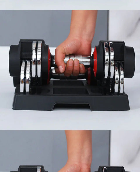 Adjustable dumbbell 15kg, quick adjustment for students, men and women, fitness home exercise equipment, adjustable dumbbell