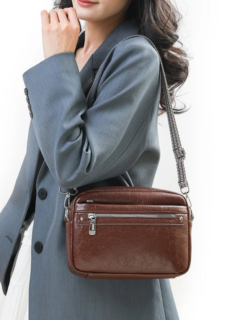 Trendy And Fashionable Women's Crossbody Bag, Single-Shoulder Bag, Simple Solid-Color Commuting Small Square Bag