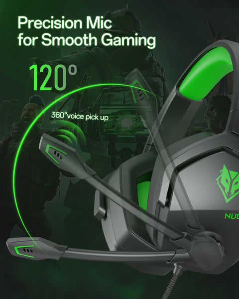 NUBWO N16 Gaming Headset - Noise Canceling Mic, Stereo Sound, and Comfortable Design Gaming Headphones for PS5, PS4, Xbox One