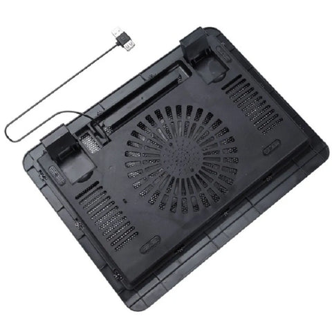 Portable Adjustable Laptop Cooling Pad USB Port Metal Mesh Laptop Cooler Fan LED Light Notebook Cooler Office