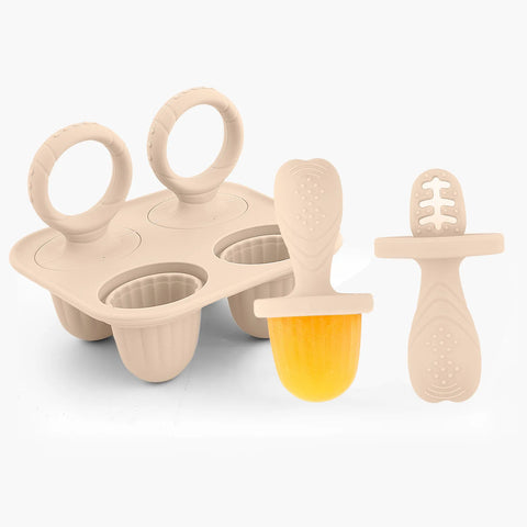 Baby Silicone Mold Set,Teething Teether,Perfect for Freezing Breast Milk, Formula & Smoothies - Essential Baby Feeding Accessory