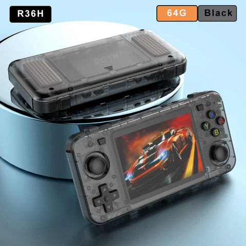 BOYHOM R36H Retro Video Game Console 3.5‘’ IPS Screen RK3326 3000 mAh Open Linux System Portable Player For Boys gift