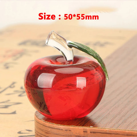 Crystal Fruit Decor - Peach, Grape, Apple, And Persimmon Ornaments For Bedroom, Living Room, And Office Gift