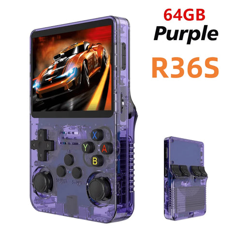 R36S R36 Ultra Handheld Retro Video Game Console IPS Screen 128GB Games Portable Pocket Player Linux System R36Ultra R36 PRO