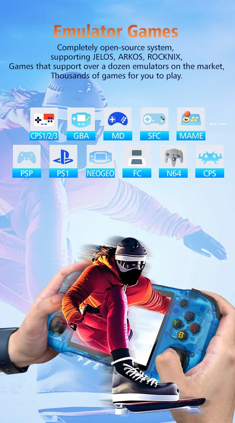 R46H Retro Handheld Game Console Linux System 4.2Inch IPS Portable Pocket Player 128G 29K Games Video Gaming Kids Gifts R36S pro