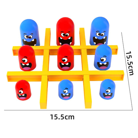 Tic-Tac-Toe Game, Brain Teaser, Family Interaction, Fun Nesting Doll Board Game, Party Game, Christmas