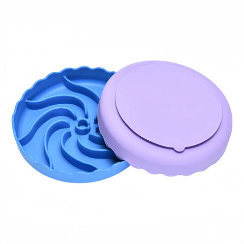 Dog Slow Food Bowl Food Grade Silicone Pet Slow Feeder Bowl with Suction Mat Dog Slow Eat Bowl Anti-choking Pet Feeding Supplies