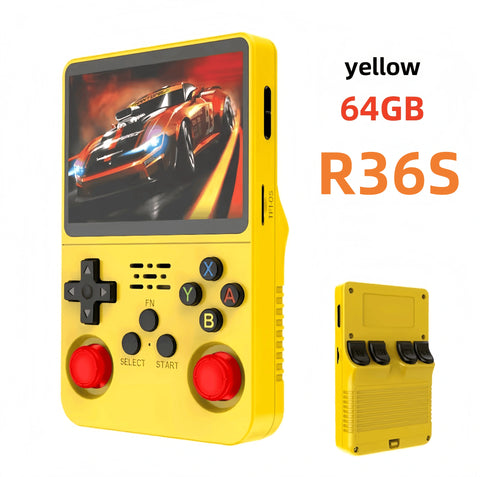 R36S R36 Ultra Handheld Retro Video Game Console IPS Screen 128GB Games Portable Pocket Player Linux System R36Ultra R36 PRO