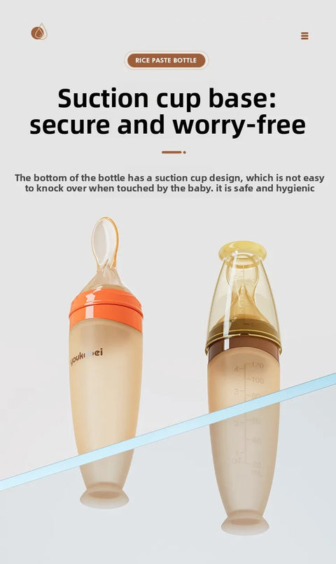 Silicone Baby Complementary Food Spoon Squeeze Feeding Bottle Spoon Water Feeding Tool Baby Food Tableware Tool