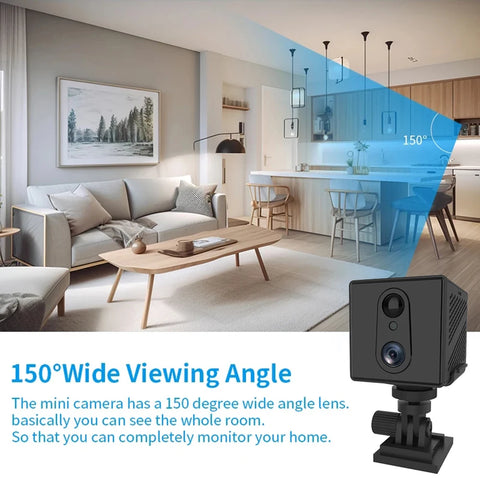 5MP Mini Camera 3000mAh Battery 64GB 4G SIM Card Surveillance Wifi Night Vision Motion Detection CCTV Two-way voice IP Camera